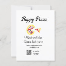 Pizza Restaurant Café Pizzeria Scan QR Code Reihen