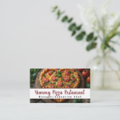 Pizza Restaurant Caterer Catering Visitenkarte (Stehend Vorderseite)