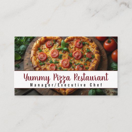 Pizza Restaurant Caterer Catering Visitenkarte (Vorderseite)