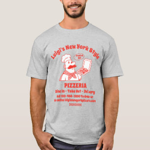 Pizza-Restaurant detaillierte Grafik anpassen T-Shirt