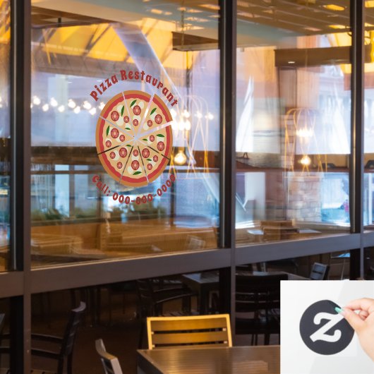 Pizza Restaurant Fensteraufkleber (Restaurantfenster)