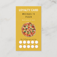 Pizza Restaurant Food LKW Loyalty Card