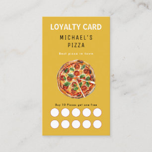 Pizza Restaurant Food LKW Loyalty Card Visitenkarte
