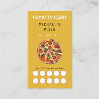 Pizza Restaurant Food LKW Loyalty Card Visitenkarte