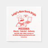 Pizza Restaurant im Detail Grafik anpassen Serviette (Vorderseite)