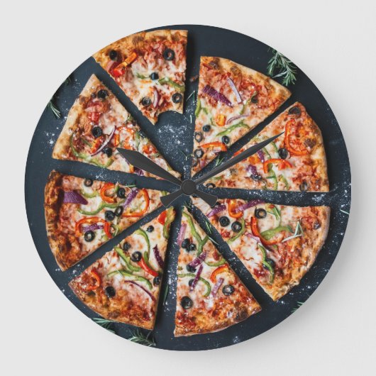 Pizza Restaurant Italienisches Restaurant Große Wanduhr (Vorderseite)