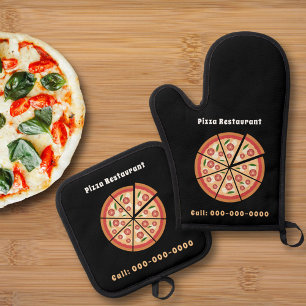 Pizza Restaurant Ofenhandschuh & Topflappen-Set
