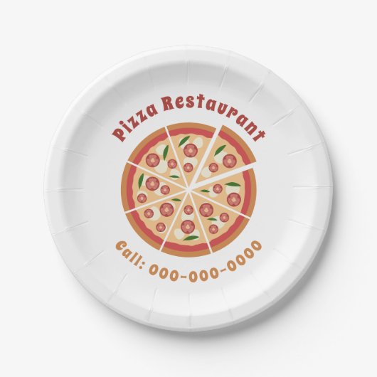 Pizza Restaurant Pappteller (Vorderseite)