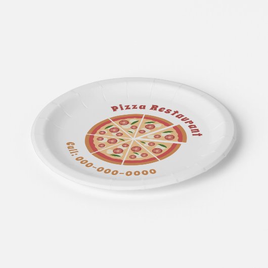 Pizza Restaurant Pappteller (Schrägansicht)
