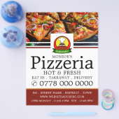 Pizza Restaurant, Pizzeria Menu Werbung Flyer (Einzeln)