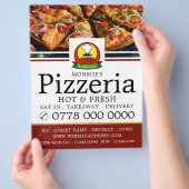 Pizza Restaurant, Pizzeria Menu Werbung Flyer (Hand)