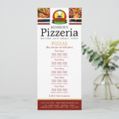 Pizza Restaurant, Pizzeria Slimline Menükarte (Stehend Vorderseite)