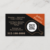 Pizza Restaurant Promo Visitenkarte  (Rückseite)