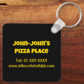 Pizza Restaurant Promotional Schlüsselanhänger (Rückseite)
