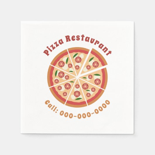 Pizza Restaurant Serviette (Vorderseite)