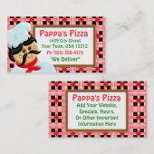 Pizza-Restaurant Visitenkarte (Vorne/Hinten)