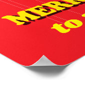 Pizza Restaurant Weihnachten Kunde Vielen Dank Unt Poster (Ecke)