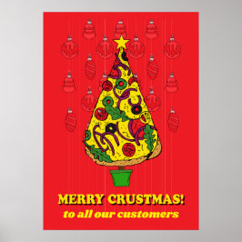 Pizza Restaurant Weihnachten Kunde Vielen Dank Unt Poster