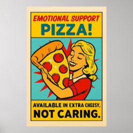 Pizza - Retro Food Therapy Poster