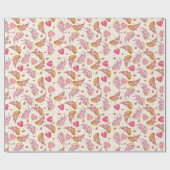 Pizza Retro Valentine's Wrapping Paper Geschenkpapier (Flach)