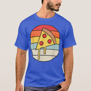 Pizza Retro Vintag Sunset Funny Chef Lover Food T-Shirt