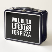 Pizza Robotics Metall Brotdose (Vorderseite)
