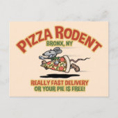 Pizza Rodent Postkarte (Vorderseite)