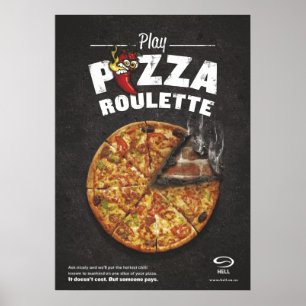 Pizza-Rouletteplakat Poster