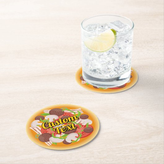 Pizza Round Paper Untersetzer (Vor Ort)