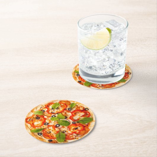 Pizza Round Paper Untersetzer (Vor Ort)