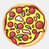 Pizza Round Sticker (Vorderseite)
