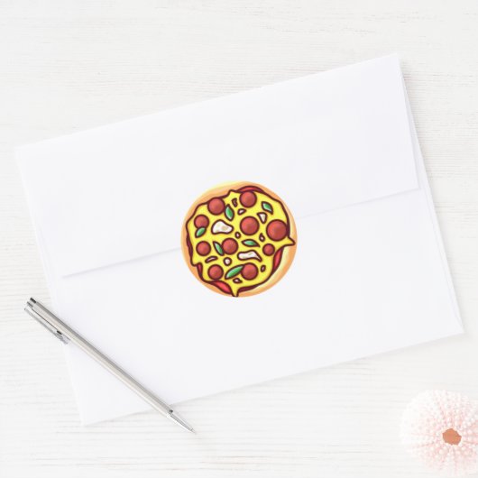 Pizza Round Sticker (Umschlag)