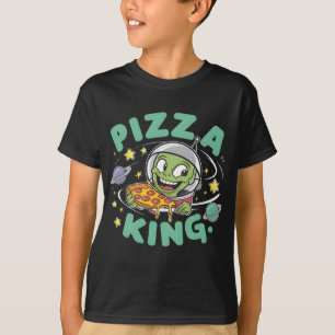 Pizza Royalty: Cartoon Charakter Holds Pizza King T-Shirt