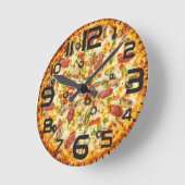 Pizza Runde Wanduhr (Winkel)