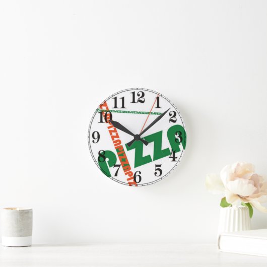 Pizza Runde Wanduhr (Zuhause)