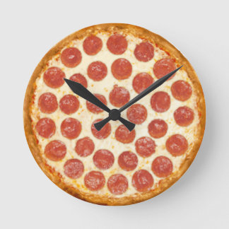 Pizza Runde Wanduhr