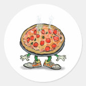 Pizza Runder Aufkleber (Vorderseite)