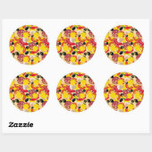 Pizza Runder Aufkleber (Blatt)
