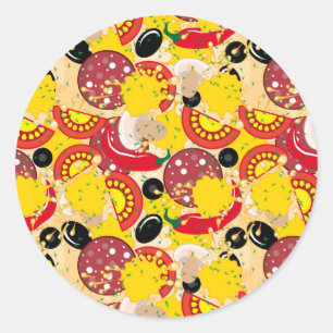 Pizza Runder Aufkleber