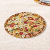 Pizza Runder Pappuntersetzer (Angewinkelt)