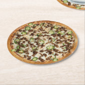 Pizza Runder Pappuntersetzer (Angewinkelt)