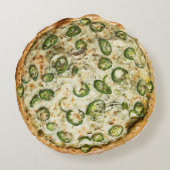 Pizza Rundes Kissen (Rückseite)