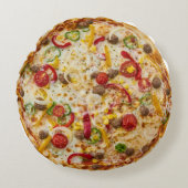 Pizza Rundes Kissen (Vorderseite)