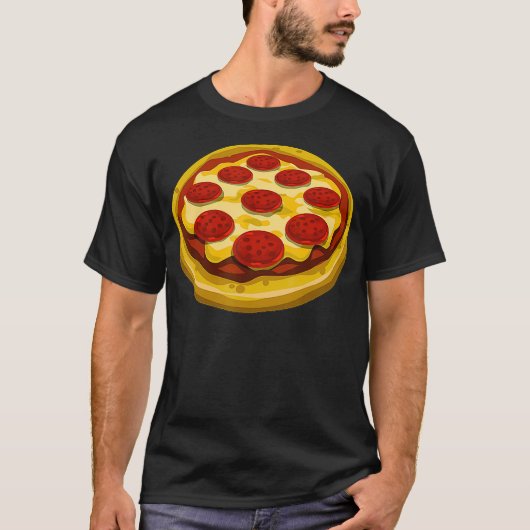 Pizza Salami Cheese Pepperoni Lover Gift Pizza De T-Shirt (Vorderseite)