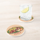 Pizza Sandstein Untersetzer (Seite)