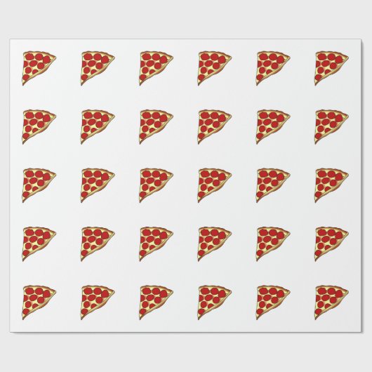 Pizza-Scheibe Geschenkpapier (Flach)