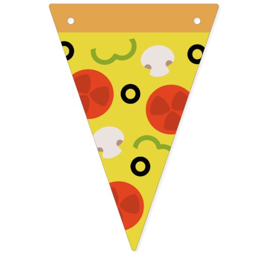 Pizza-Scheibe Wimpelkette (Zweite Fahne)