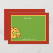 Pizza-Scheiben - Danke-Karte Dankeskarte (Vorne/Hinten)