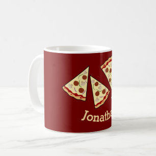 Pizza-Scheiben-Design  Kaffeetasse
