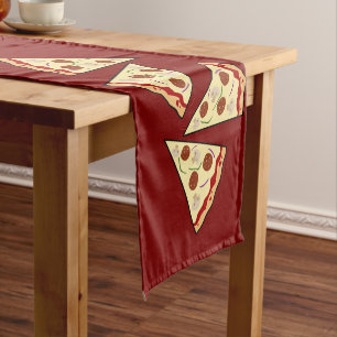Pizza-Scheiben-Design  Kurzer Tischläufer